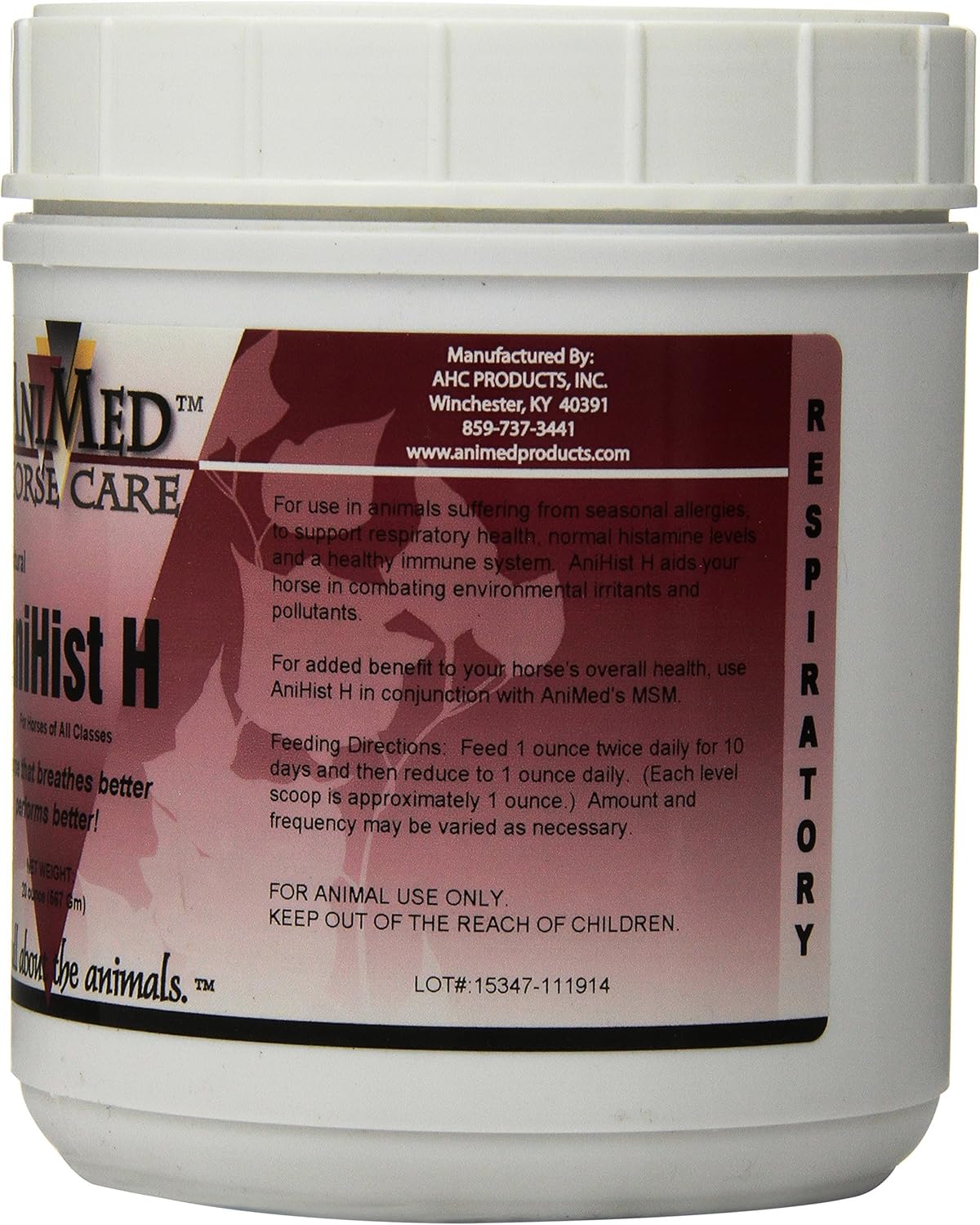 AniMed Anihist-H Horse Supplement for Maintaining Healthy Histamine Levels, 20 oz