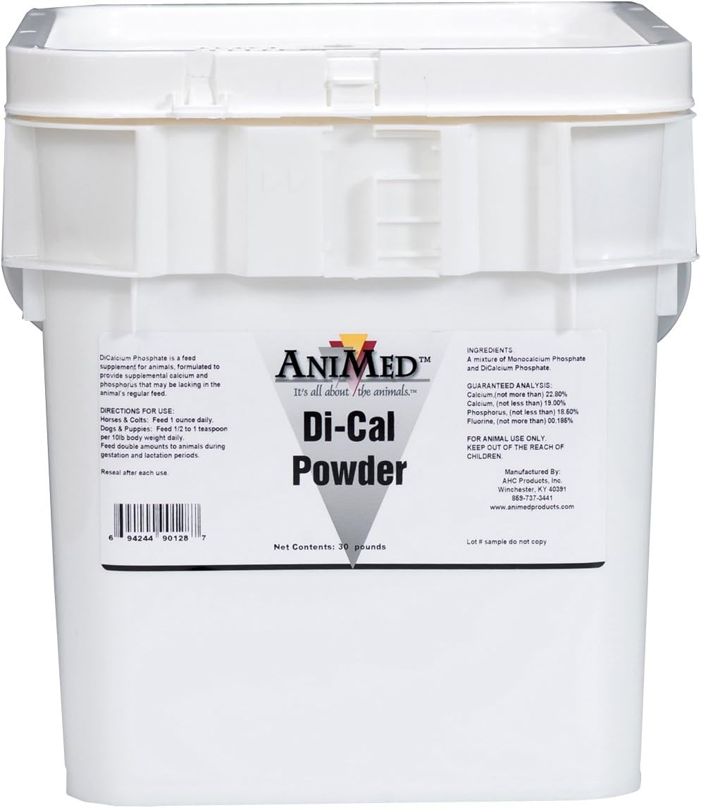AniMed Di-Cal Powder 30-Pound Supplement with Calcium and Phosphorus for Horses