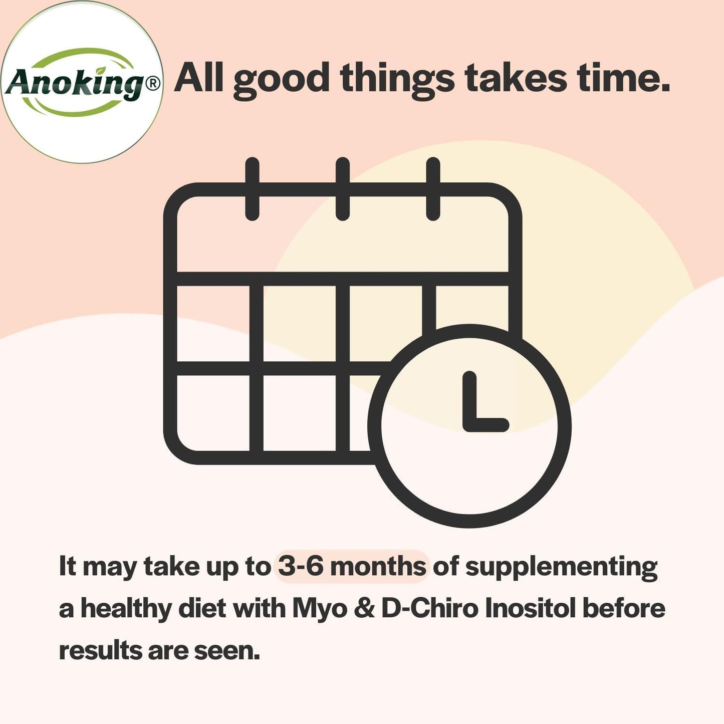 ANOKING Myo-Inositol & D-Chiro Inositol Supplement for Women's Hormone Balance | 40:1 Ratio for Ovarian Health | Preconception Support