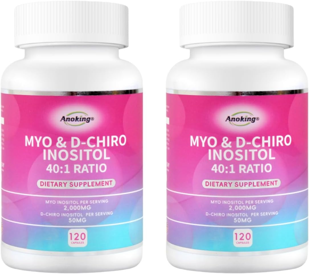 ANOKING Myo-Inositol & D-Chiro Inositol Supplement for Women's Hormone Balance | 40:1 Ratio for Ovarian Health | Preconception Support