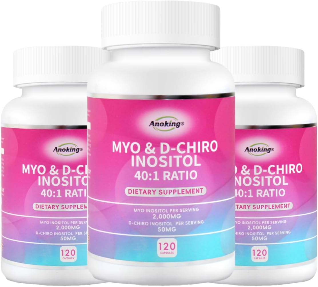 ANOKING Myo-Inositol & D-Chiro Inositol Supplement for Women's Hormone Balance | 40:1 Ratio for Ovarian Health | Preconception Support