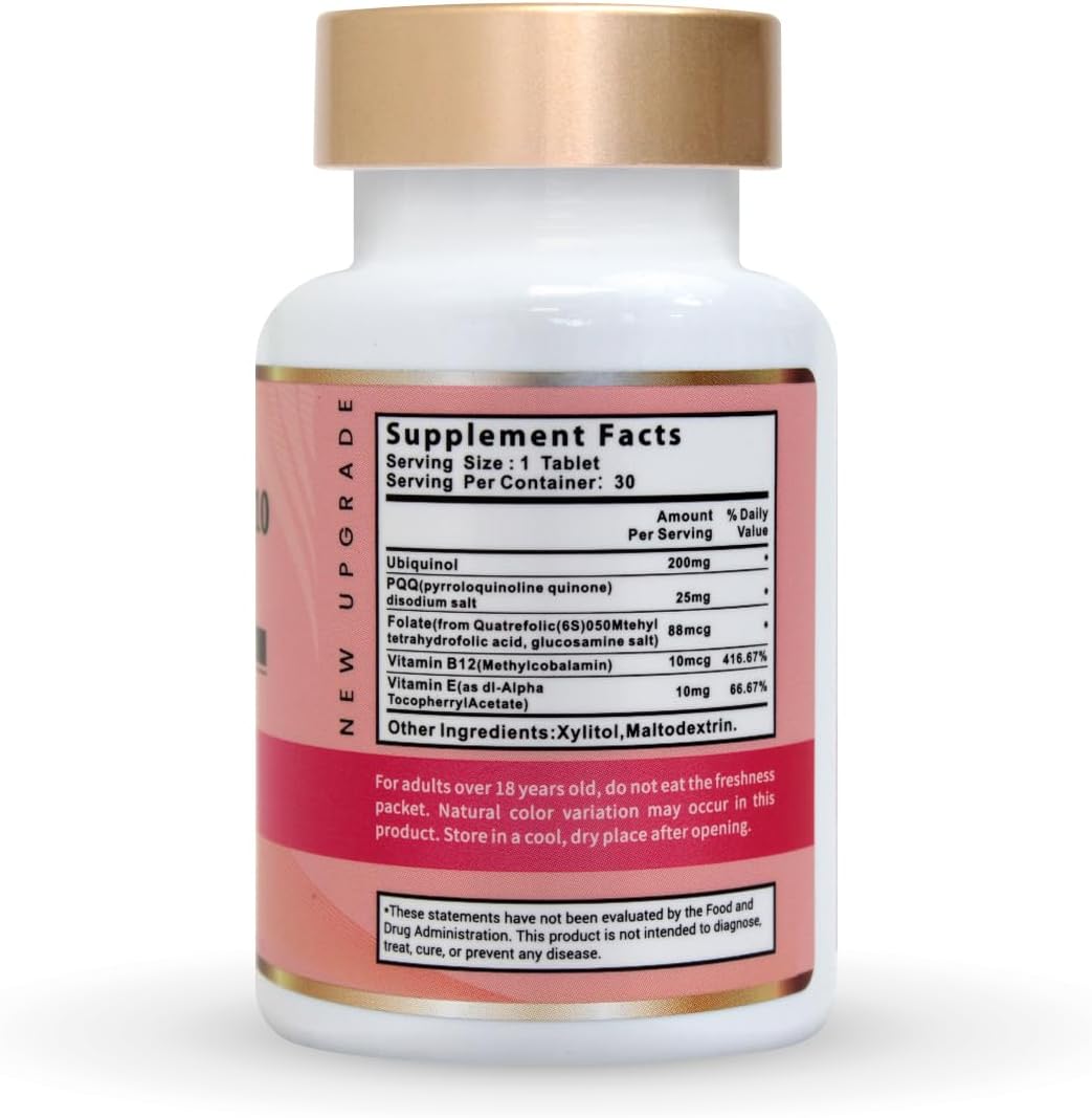 ANOKING Preconception Tablets - 30 Count | Supports Egg Health and Fertility with Ubiquinol, PQQ, Folate, and Vitamin E | Boosts Energy Metabolism and Antioxidant Protection for Preconception Success