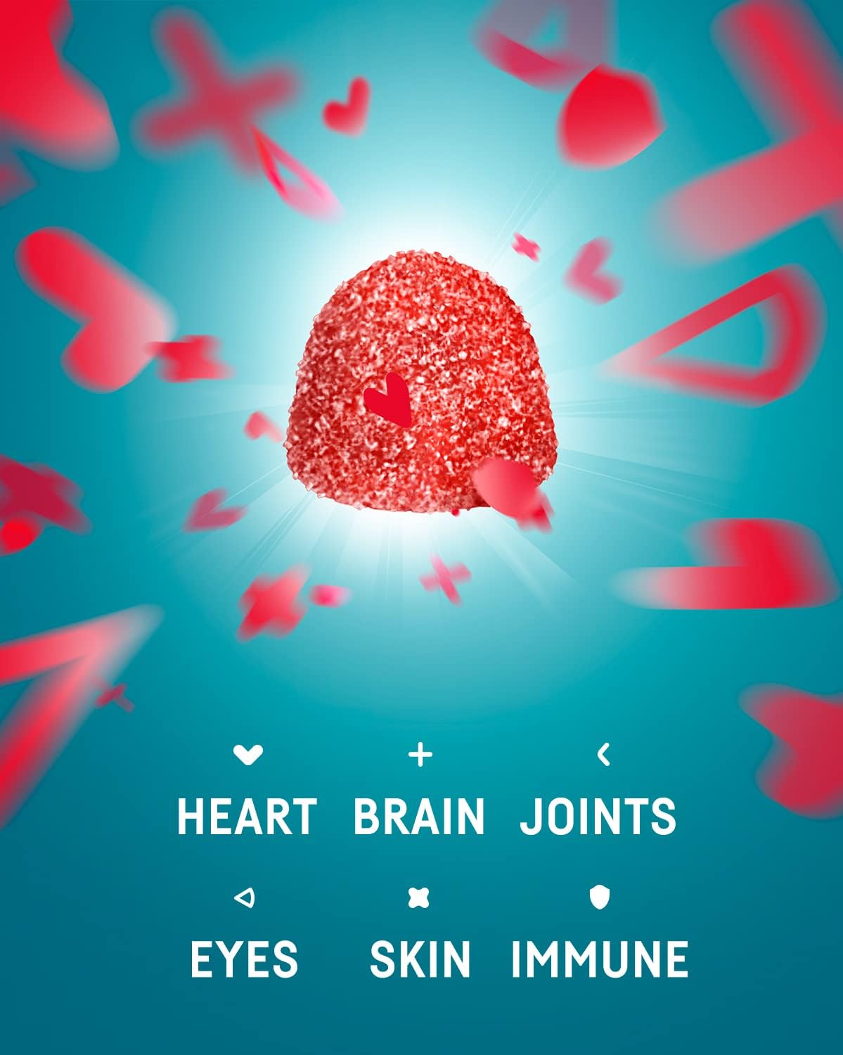 Antarctic Krill Oil Multi-Benefit Omega-3 Gummies for Heart, Brain, Joints, Eyes, Skin, & Immune Support - Non-GMO, No Artificial Flavors - Superior Absorption vs Fish Oil
