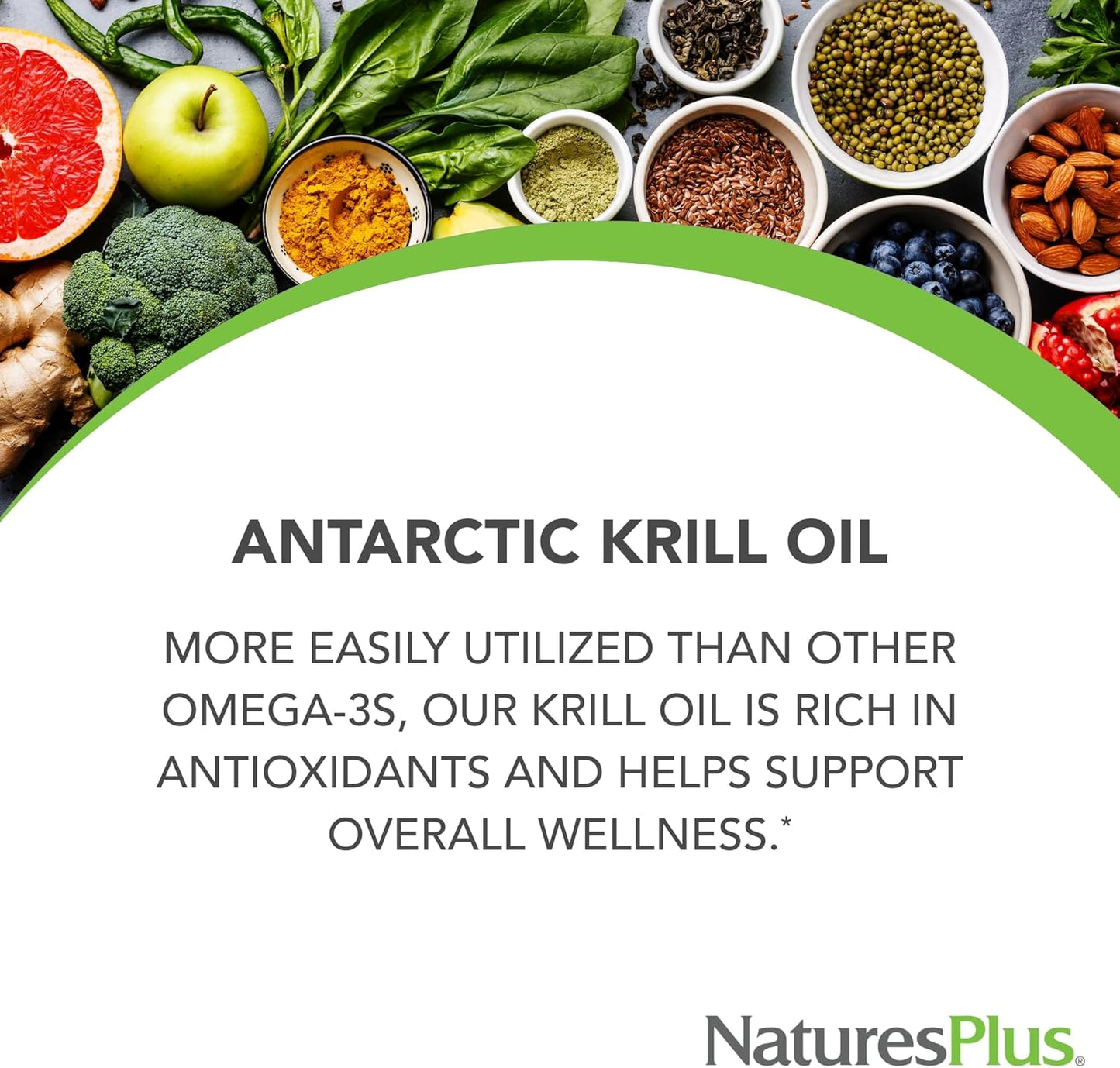 Antarctic Krill Oil Softgels - 60 Capsules - Promotes Brain and Joint Health - 60 Servings