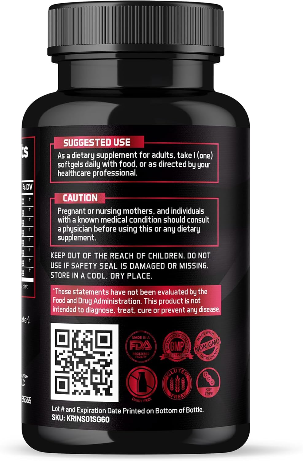 Antarctic Krill Oil Softgels 1000mg with Omega-3s EPA, DHA, Astaxanthin & Phospholipids by Apex Labs - 60 Count