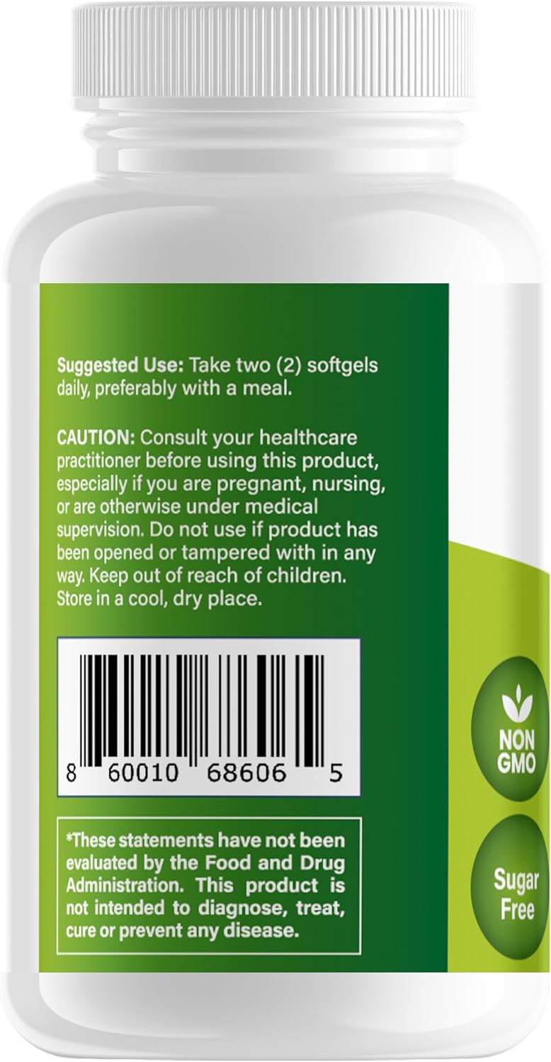 Antarctic Krill Oil Softgels for Active Men & Women | Omega-3 EPA, DHA, Astaxanthin | Joint, Heart, Skin & Memory Support | 1000mg 60ct