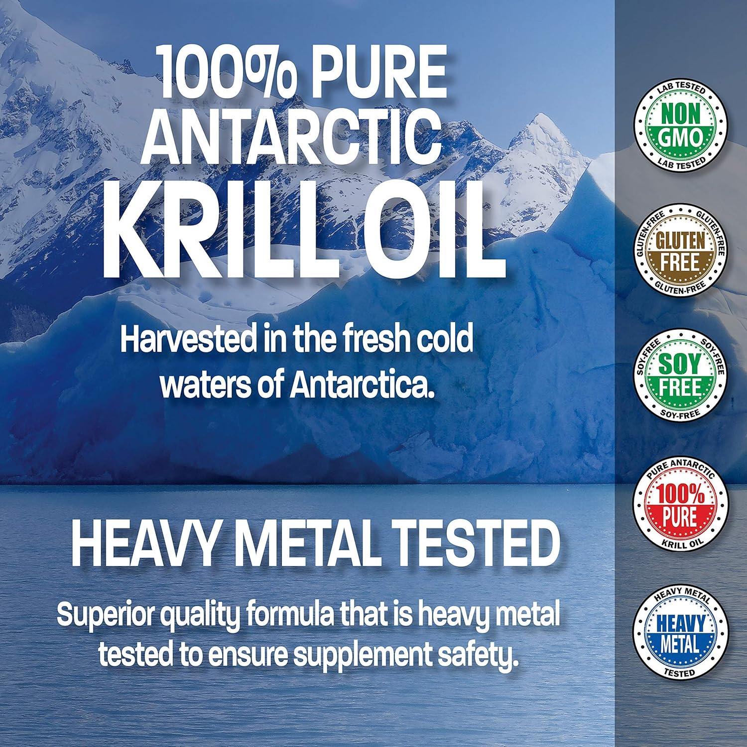 Antarctic Krill Oil with Probiotic 50 Billion CFU, Prebiotic, Apple Polyphenols, Pineapple Extract, Omega-3s EPA DHA