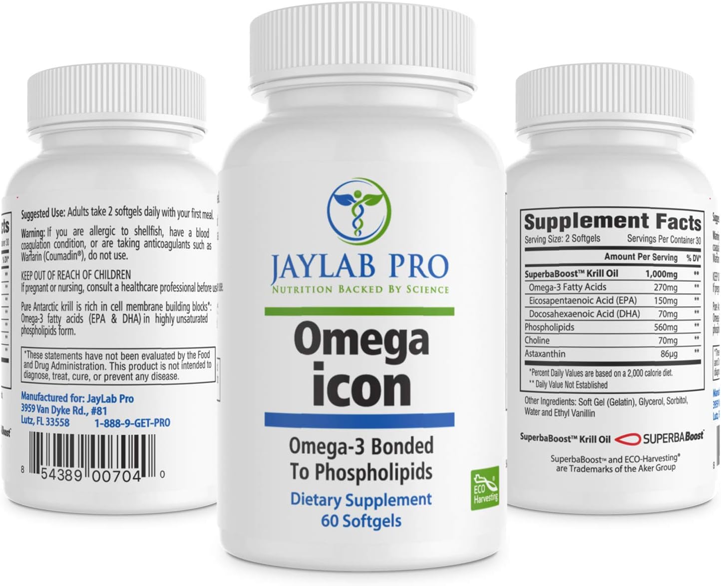 Antarctic Superba Boost Krill Oil Supplement - Phospholipid Omega-3 with Astaxanthin for Heart Health - 1000mg, 100% Traceable