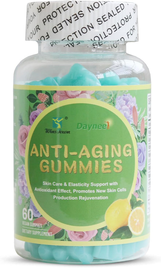 Anti-Aging Lemon Gummies - Supports Skin Rejuvenation, Wrinkle Reduction, and Firmness - 60 Count