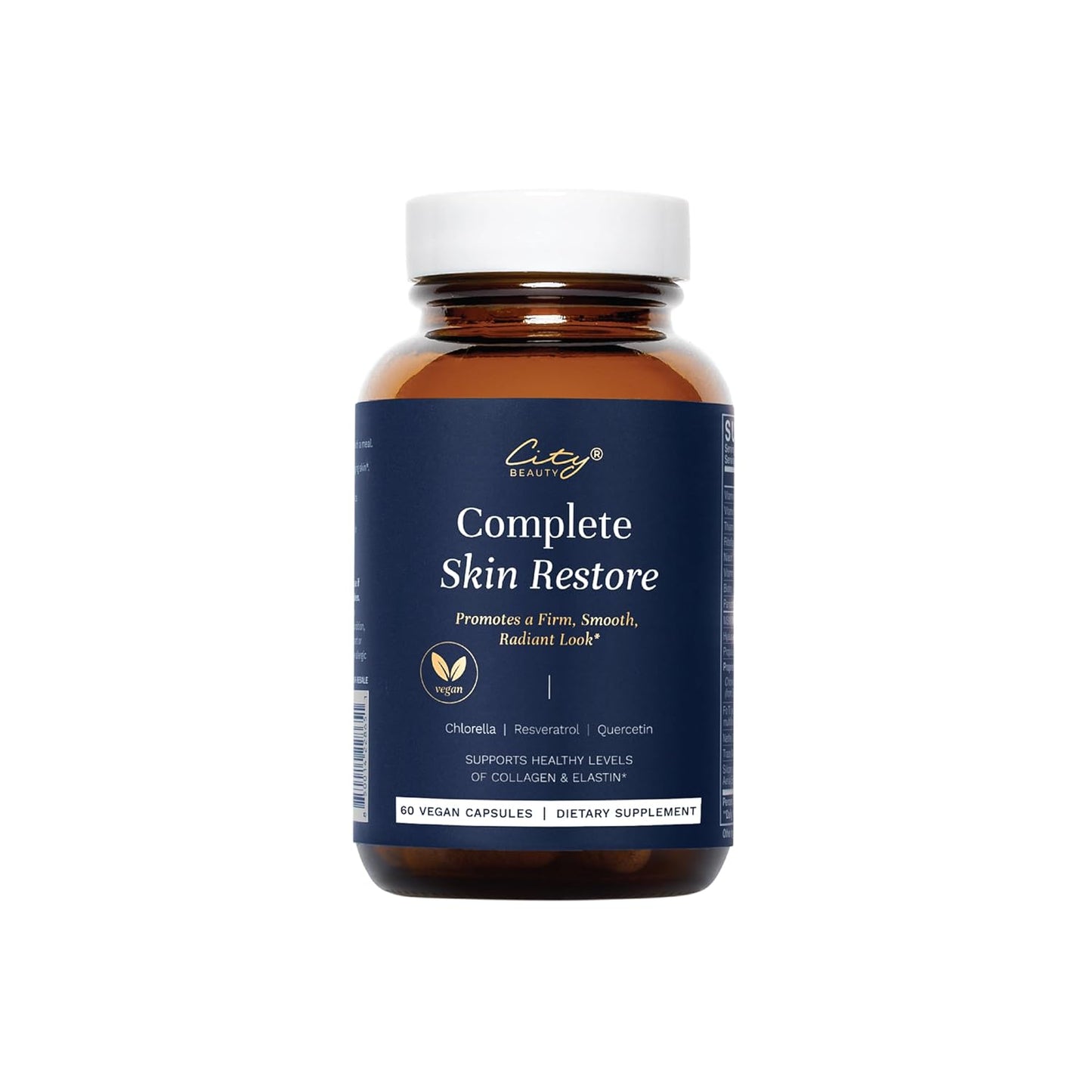 Anti-Aging Skin Care Supplement - Supports Collagen & Elastin - City Beauty Complete Skin Restore - Solution for Wrinkles & Sagging on Face & Body - Dietary Supplement