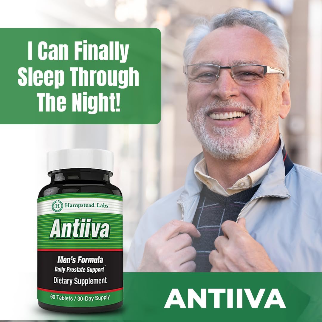Antiiva Men's Formula Dietary Supplement by Hampstead Labs - Pack of 3