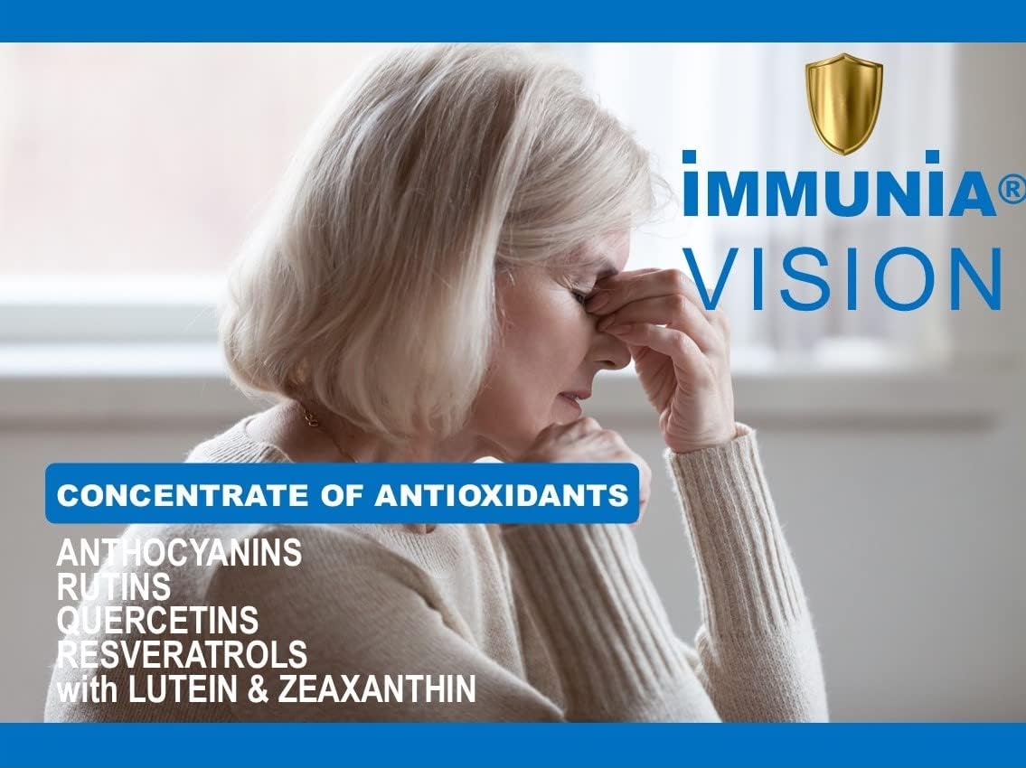 Antioxidant Eye Health Supplement with Lutein, Wild Blueberry, and Elderberry. Concentrated Formula with Delicious Taste. 5 ml Daily.