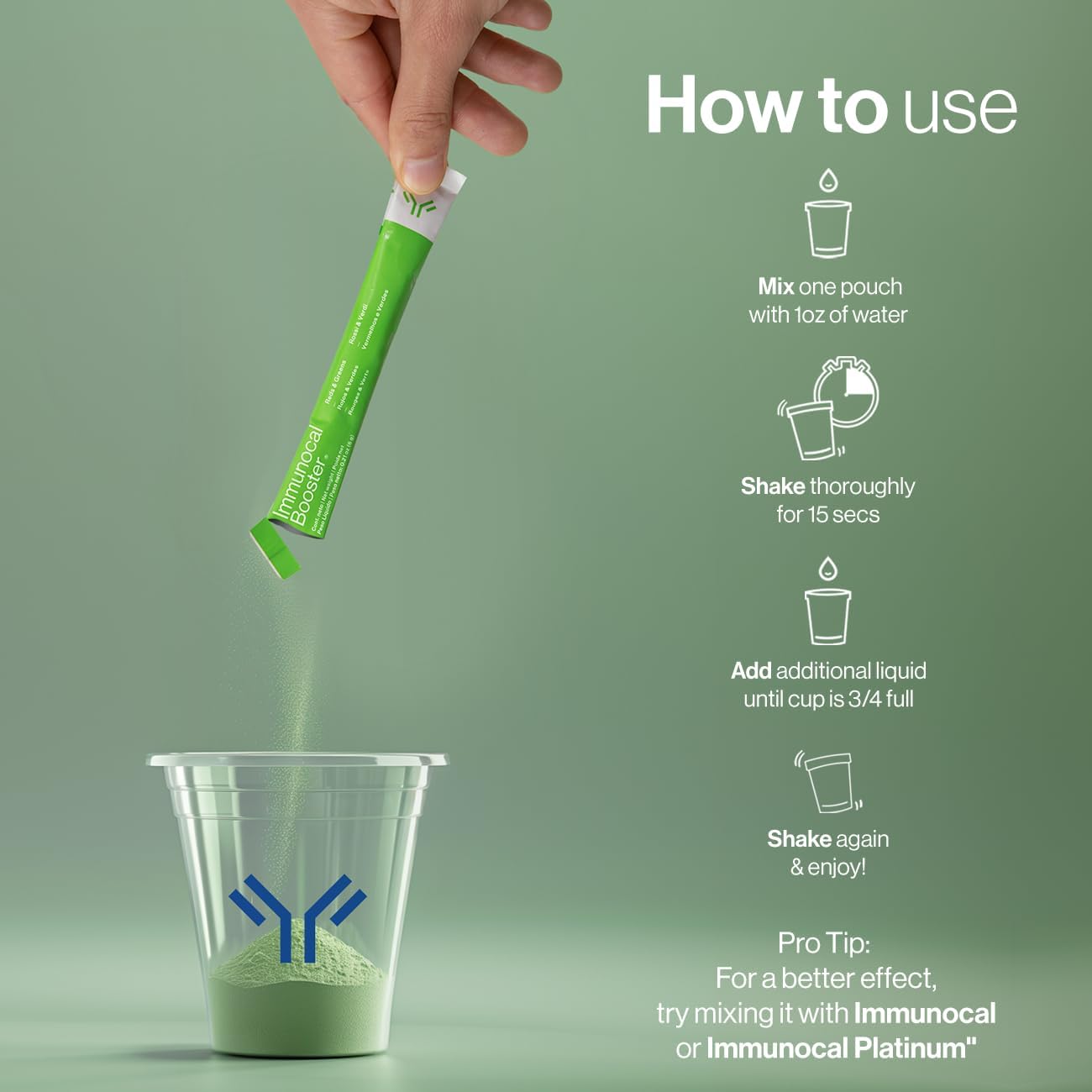 Antioxidant-Rich Immunocal Booster with 50+ Fruits & Veggies for Immune Support & Inflammation Relief - 30 Servings, Gluten & Sugar Free