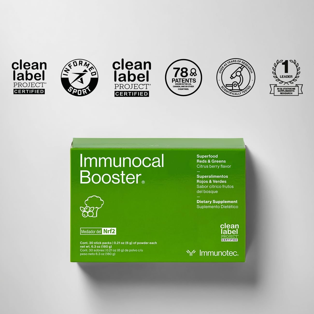 Antioxidant-Rich Immunocal Booster with 50+ Fruits & Veggies for Immune Support & Inflammation Relief - 30 Servings, Gluten & Sugar Free