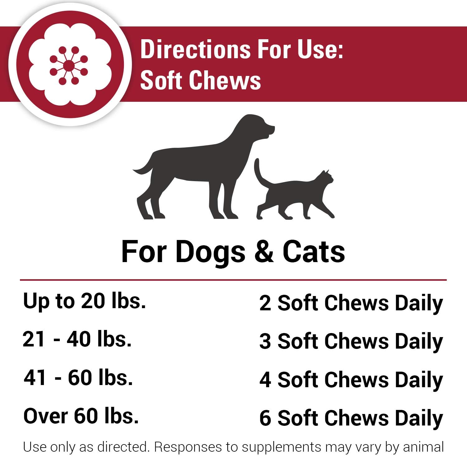 Antioxidant-Rich Skin & Coat Support Soft Chews for Cats & Dogs - Allergy Relief Supplement for Pet Respiratory Health - 90 Ct.
