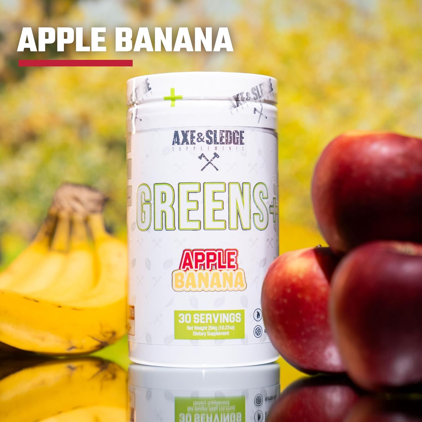 Antioxidant-Rich Superfood Powder with Probiotics and Digestive Enzymes, Apple Banana Flavor, 30 Servings