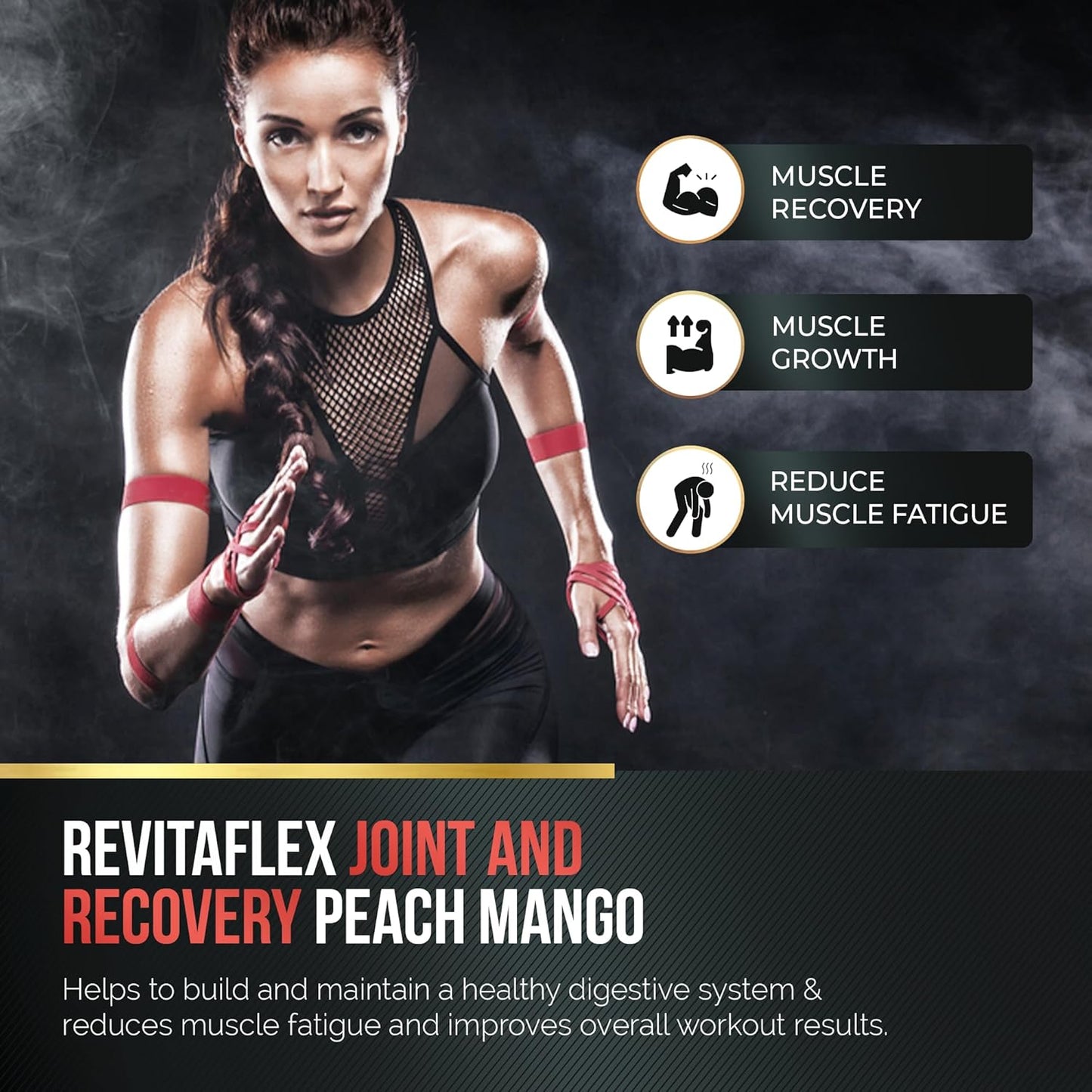 AntiSore Revitaflex: Premium Joint & Muscle Recovery Supplement - Peach Mango Flavor - Fast-Acting Formula - 30 Servings