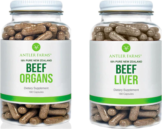 Antler Farms - Premium New Zealand Beef Organs & Liver Bundle - Cold Processed, 100% Pure & Clean, rBGH Free