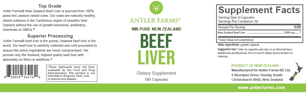 Antler Farms New Zealand Beef Liver and Bone Marrow Bundle - Cold Processed Supplement