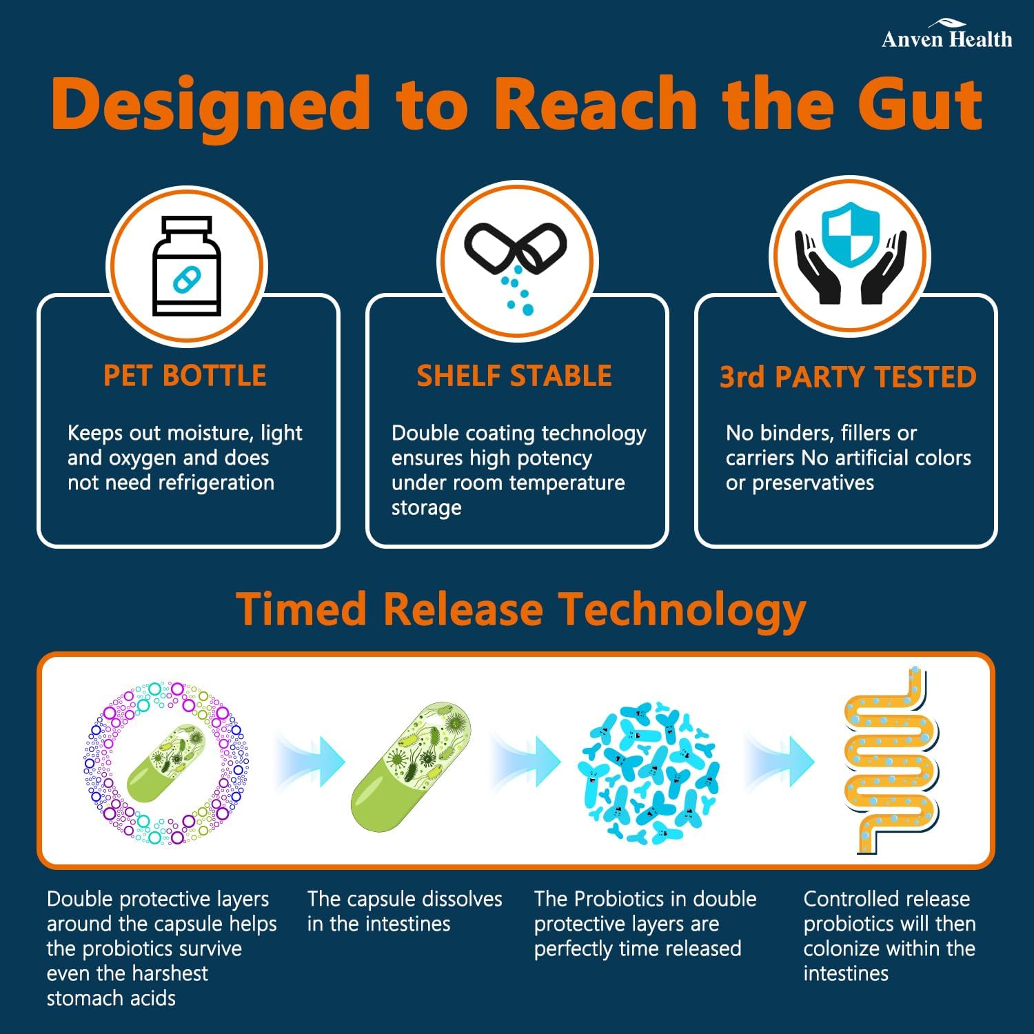 Anven Health 100 Billion Probiotics with 27 Strains and 5 Organic Prebiotics for Gut and Immune Support - 120 Vegan Capsules for Men and Women