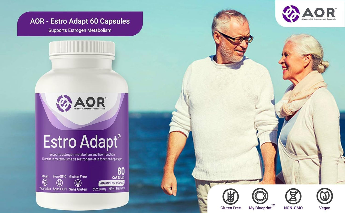 AOR Estrodetox Dietary Supplement - 60 Capsules for Detoxification and Hormone Balance