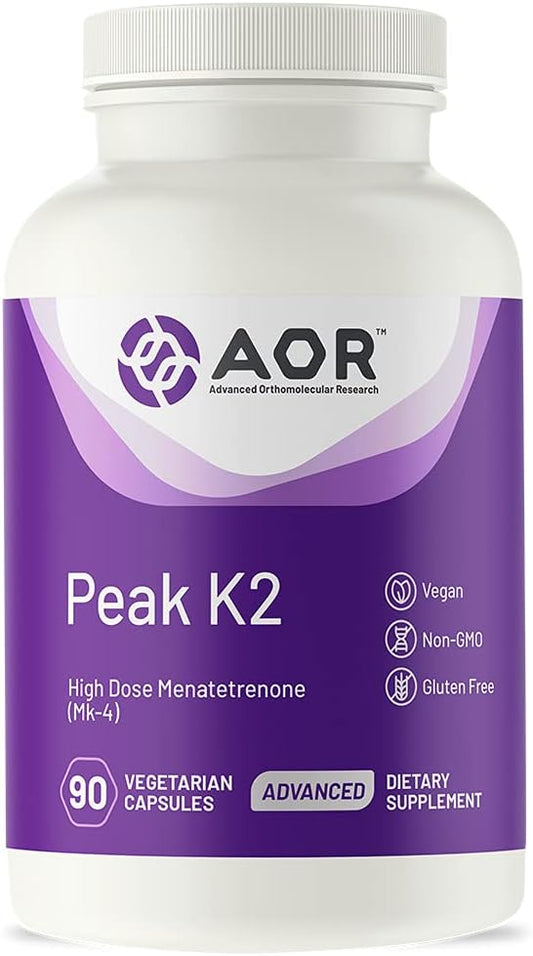 AOR Peak K2 Dietary Supplement for Bone and Heart Health - 90 Capsules