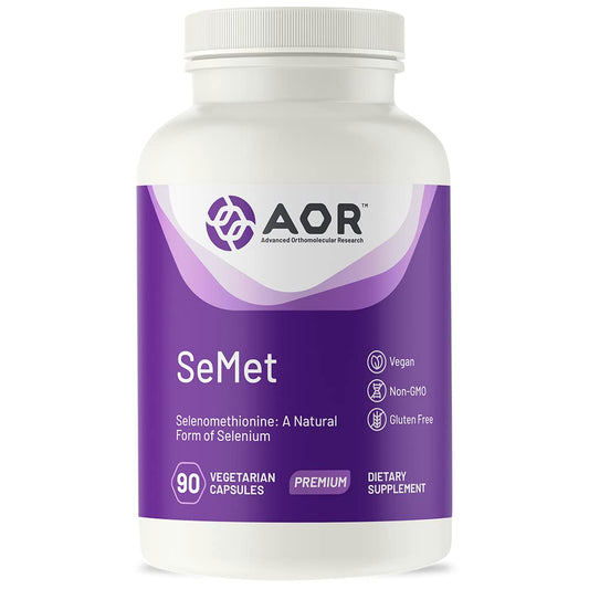 AOR SeMet Selenomethionine Mineral Supplement for Immunity & Cell Growth - 90 Capsules