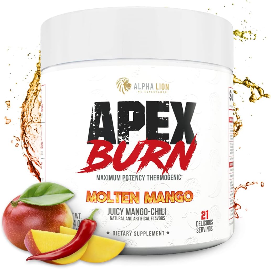 Apex Burn Weight Loss Supplement - Natural Thermogenic Calorie Burner for Fat Loss, Energy & Focus - Juicy Mango-Chili Flavor - 21 Servings