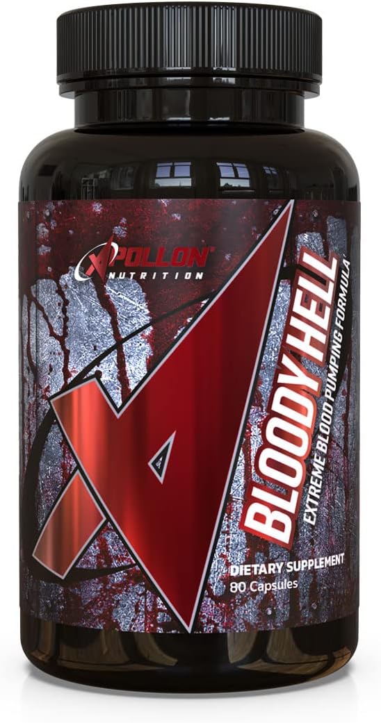Apollon Bloody Hell Nitric Oxide Maximizer with 3 Stage Pump - 80 Capsules