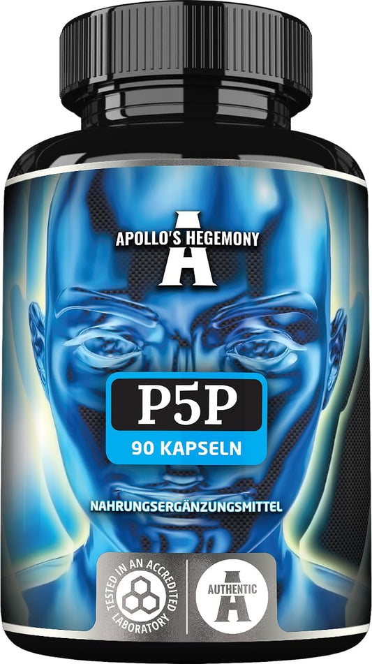 Apollo's Hegemony Pyridoxal-5-Phosphate 50mg - 90 Vegan Capsules - Vitamin B6 Supplement for Nervous System & Mood Support - 3 Month Supply