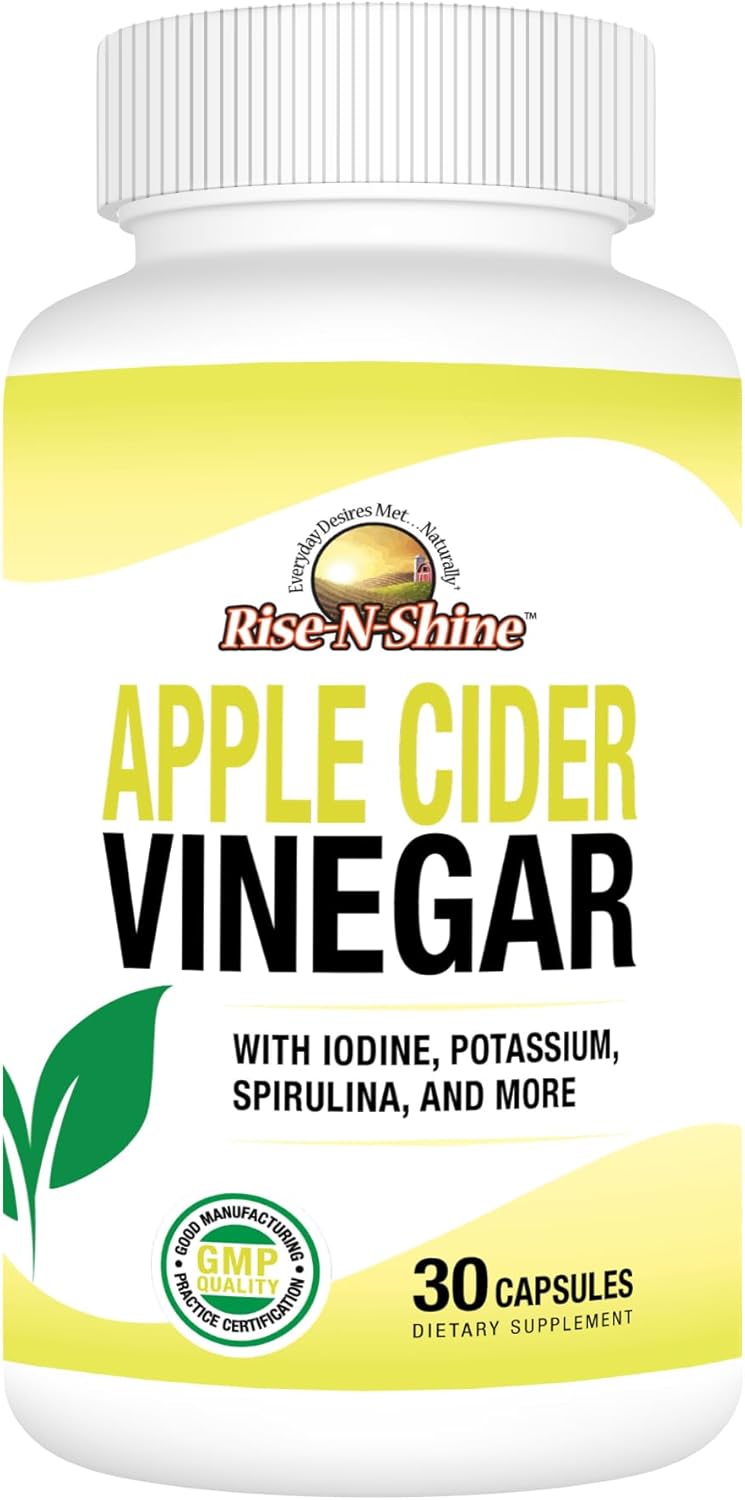 Apple Cider Vinegar Capsules for Immune and Gut Support - 30-Day Supply for Women and Men
