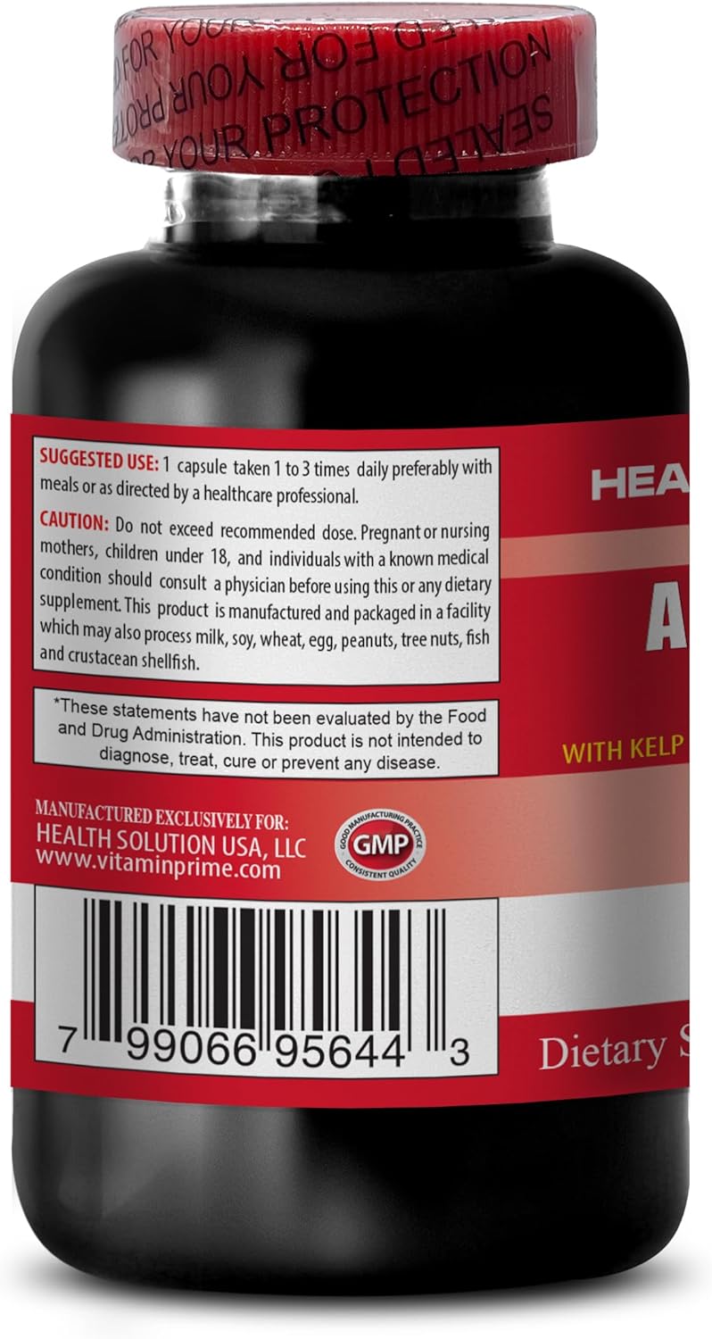 Apple Cider Vinegar Hair Products with Kelp, Spirulina, and Lecithin - Digestion Support Supplement - 90 Capsules
