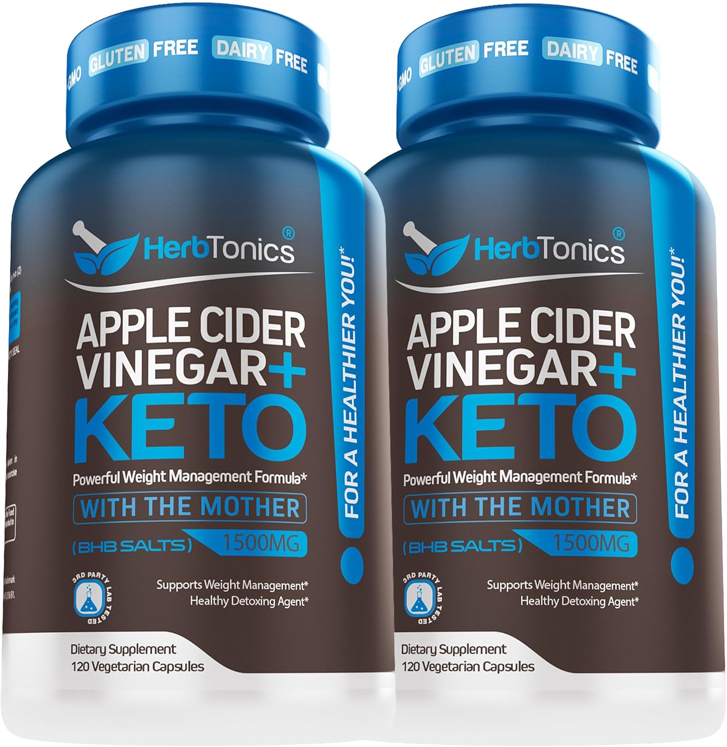 Apple Cider Vinegar Keto Diet Pills with BHB Exogenous Ketones - Energy & Focus Support - 240 Capsules for Women & Men