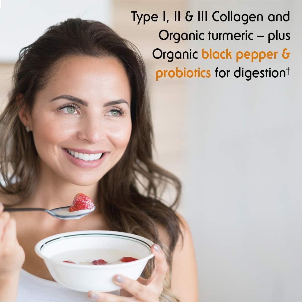 Apple Cinnamon Turmeric Collagen Peptides Powder for Joints & Mobility - 20 Servings, 7.76 Oz