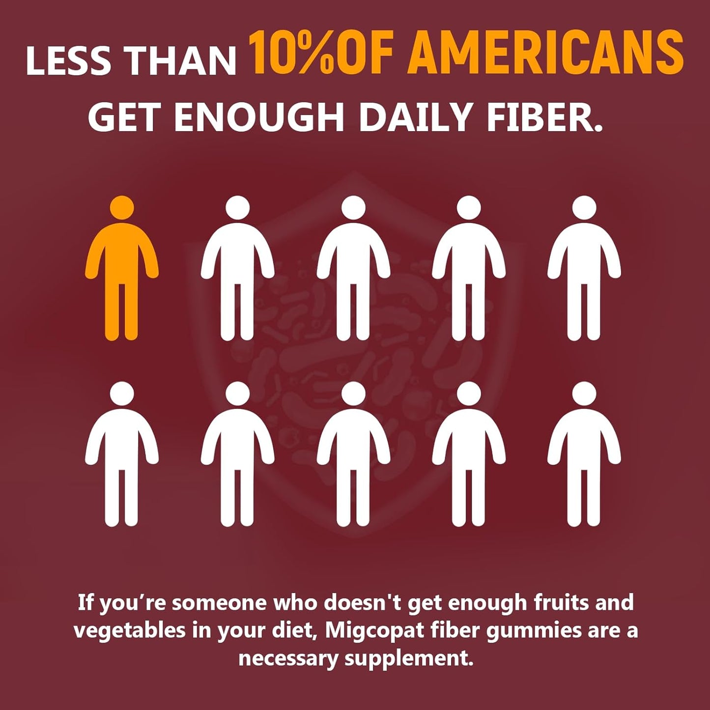 Apple Flavor Fiber Gummies with Probiotics, 10G Fiber, 10 Billion CFU, Apple Cider Vinegar, Vitamin C, Bloating Support - 90 Count