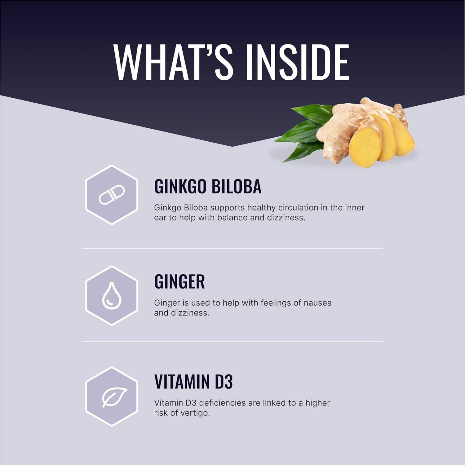 Approved Science VertiSyl Supplement - Ginkgo Biloba, Ginger, Vitamin D3, BioPerine - 180 Capsules Total