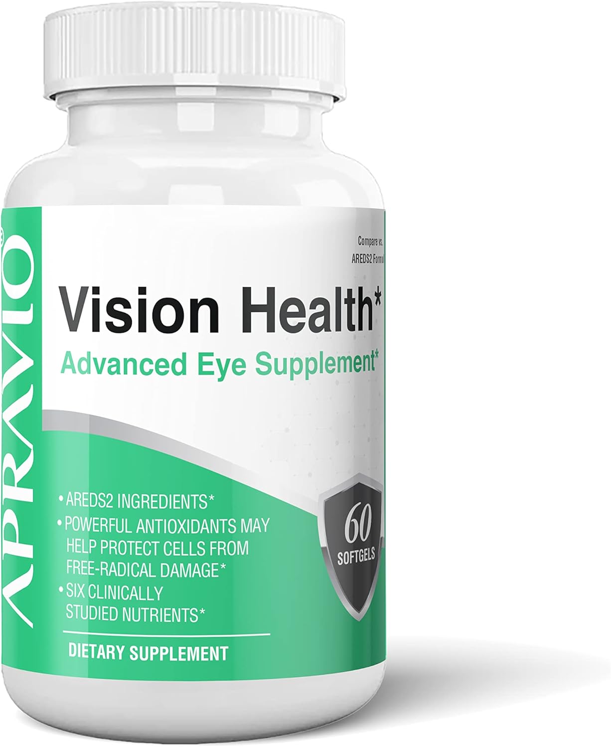 APRAVIO Vision Health Advanced Eye Supplement with AREDS2 Eye Vitamins for Eye Health and Protection - 60 Count