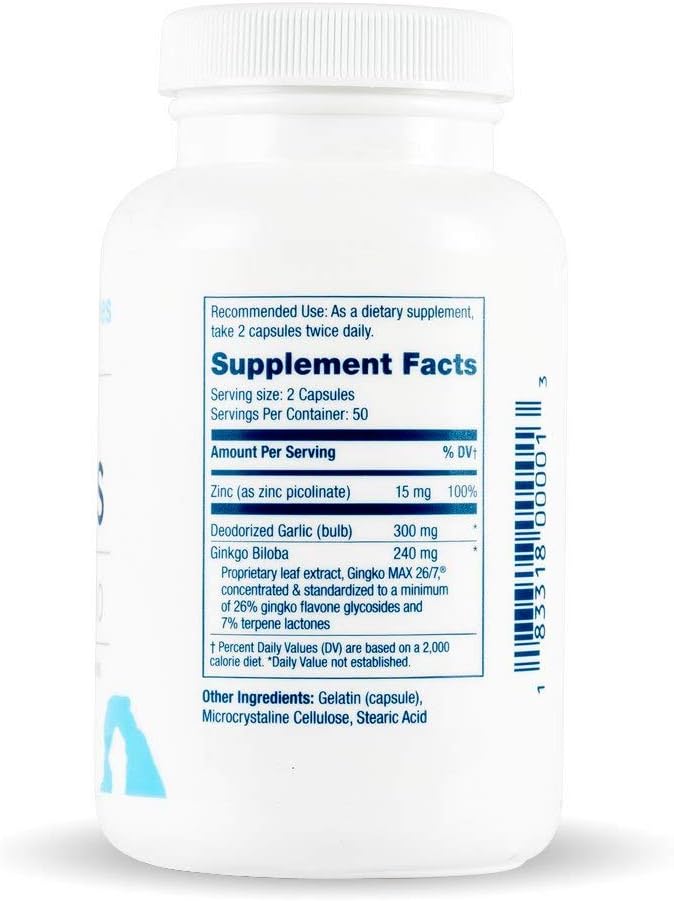 Arches Tinnitus Formula with Ginkgo Max 26/7 - Natural Treatment for Ringing Ears - 100 Count Bottle