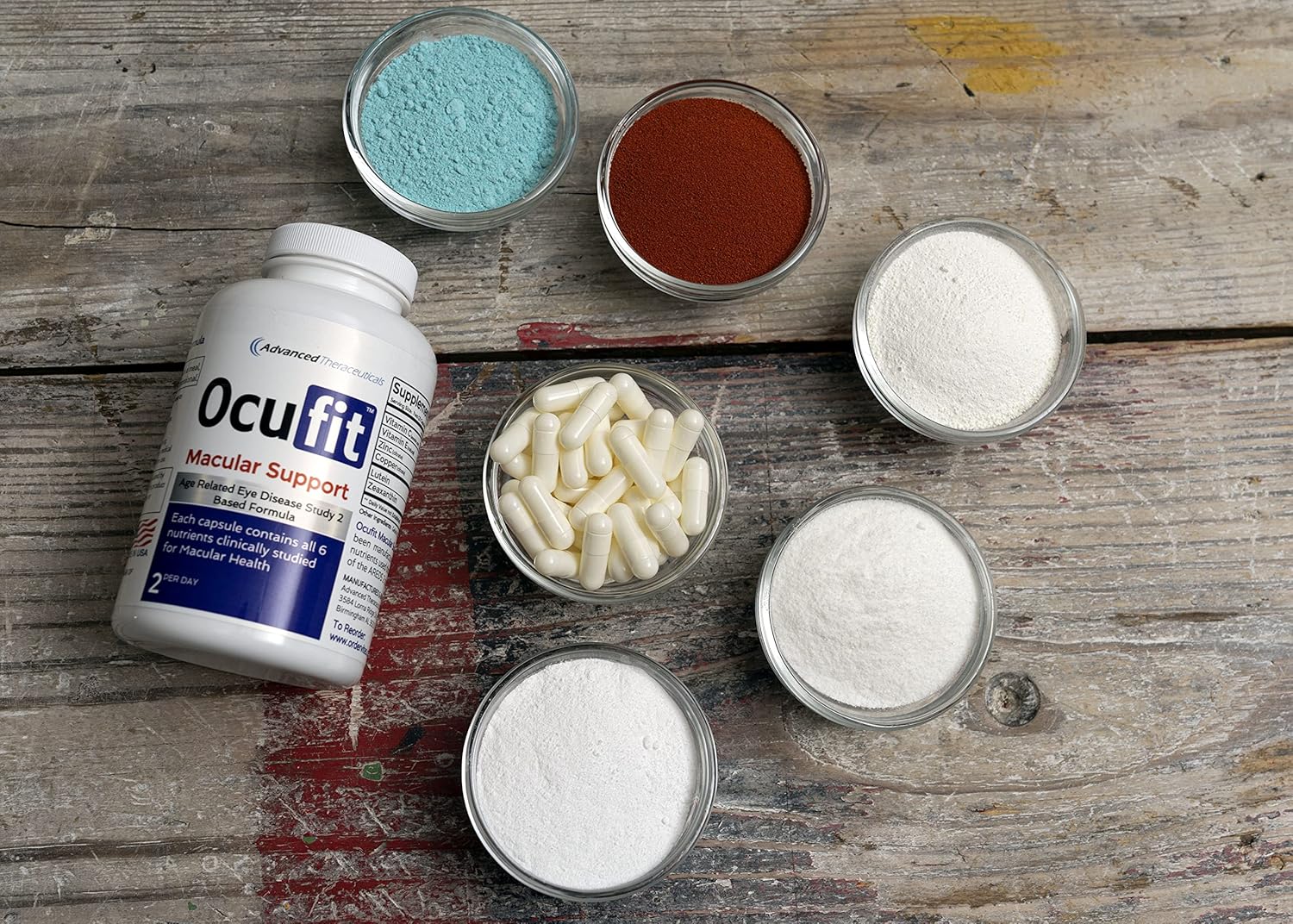 AREDS 2-Based Ocufit Eye Vitamin & Mineral Supplement - 220CT with Reduced Zinc Formula for Eye Health