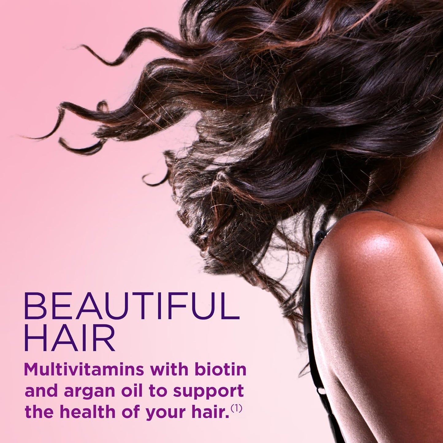 Argan-Infused Hair, Skin, and Nails Supplement with Biotin and Hyaluronic Acid - 300 Softgels (2 Pack) by Nature's Bounty