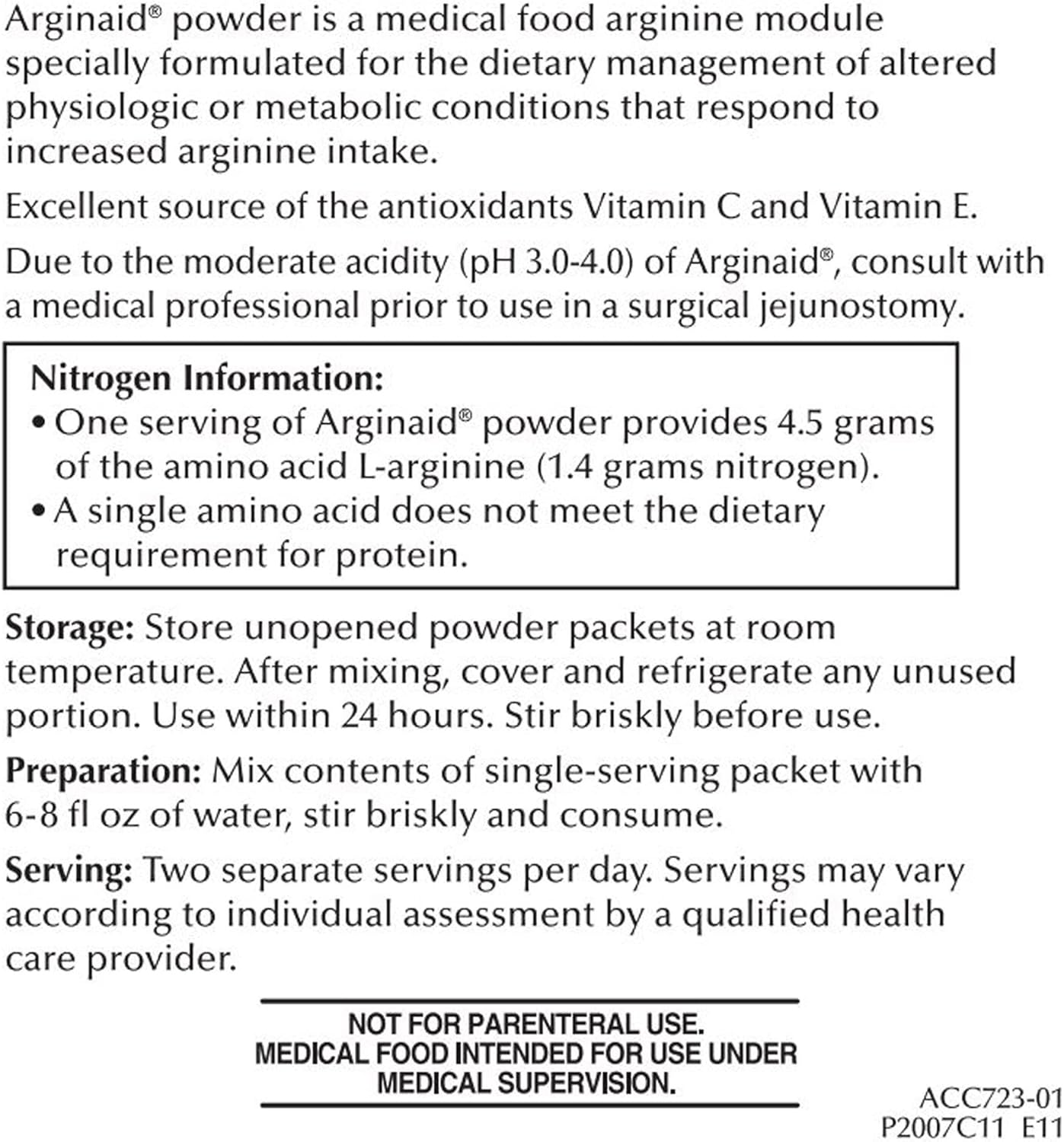 ARGINAID Cherry Flavored Powder Mix - 9.2g Packets (Box of 30)