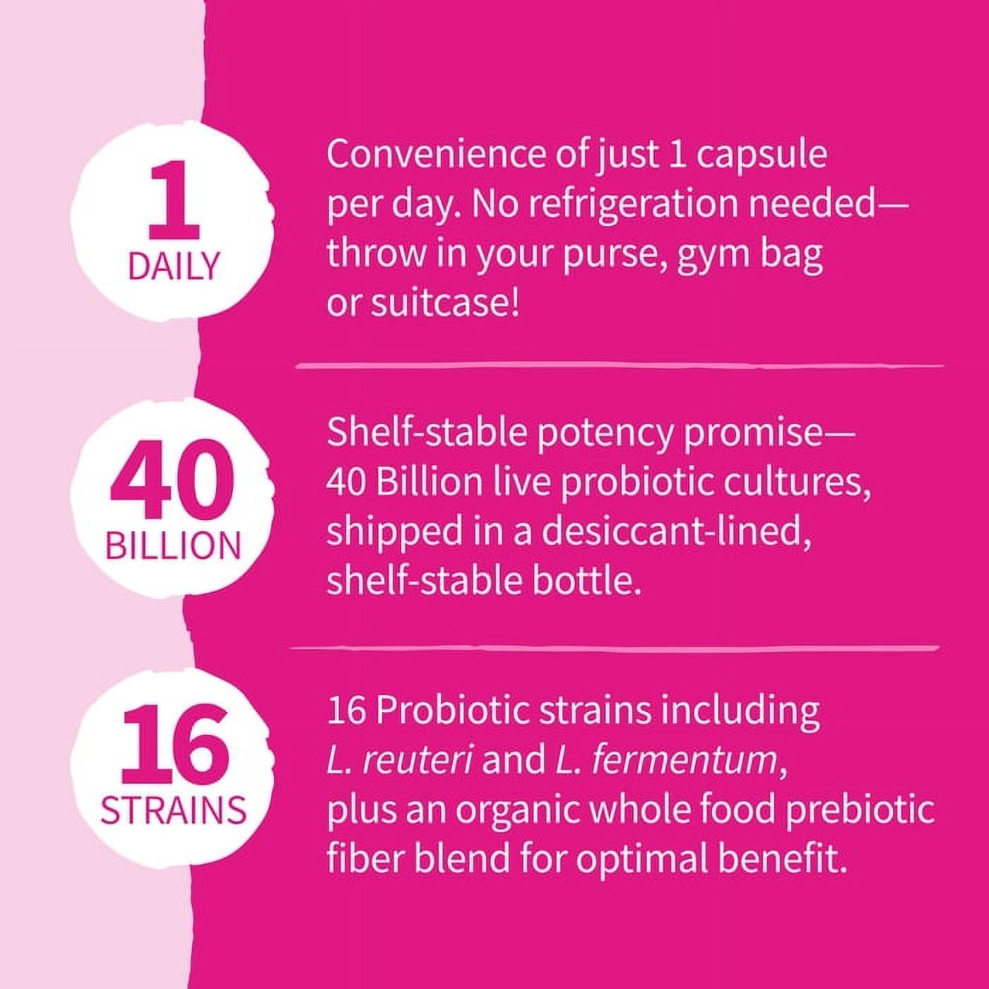 ArkiFACE Garden of Life Dr. Formulated Women's Probiotic Supplement 30 Capsules - 40 Billion CFU, 16 Strains - Supports Vaginal, Immune, and Digestive Health