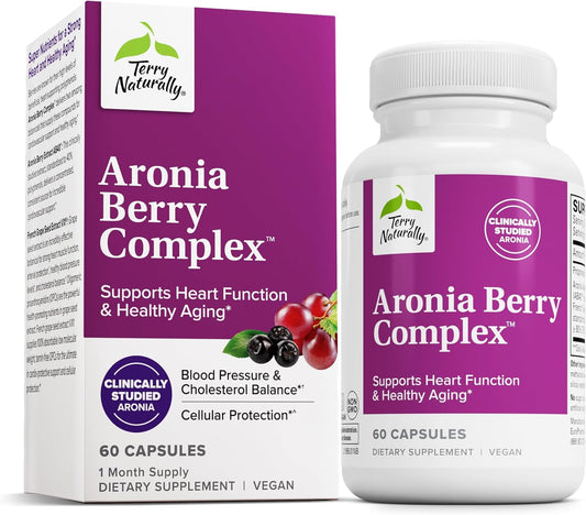 Aronia Berry Complex with Grape Seed Extract - Antioxidant Heart Support Supplement - 60 Capsules