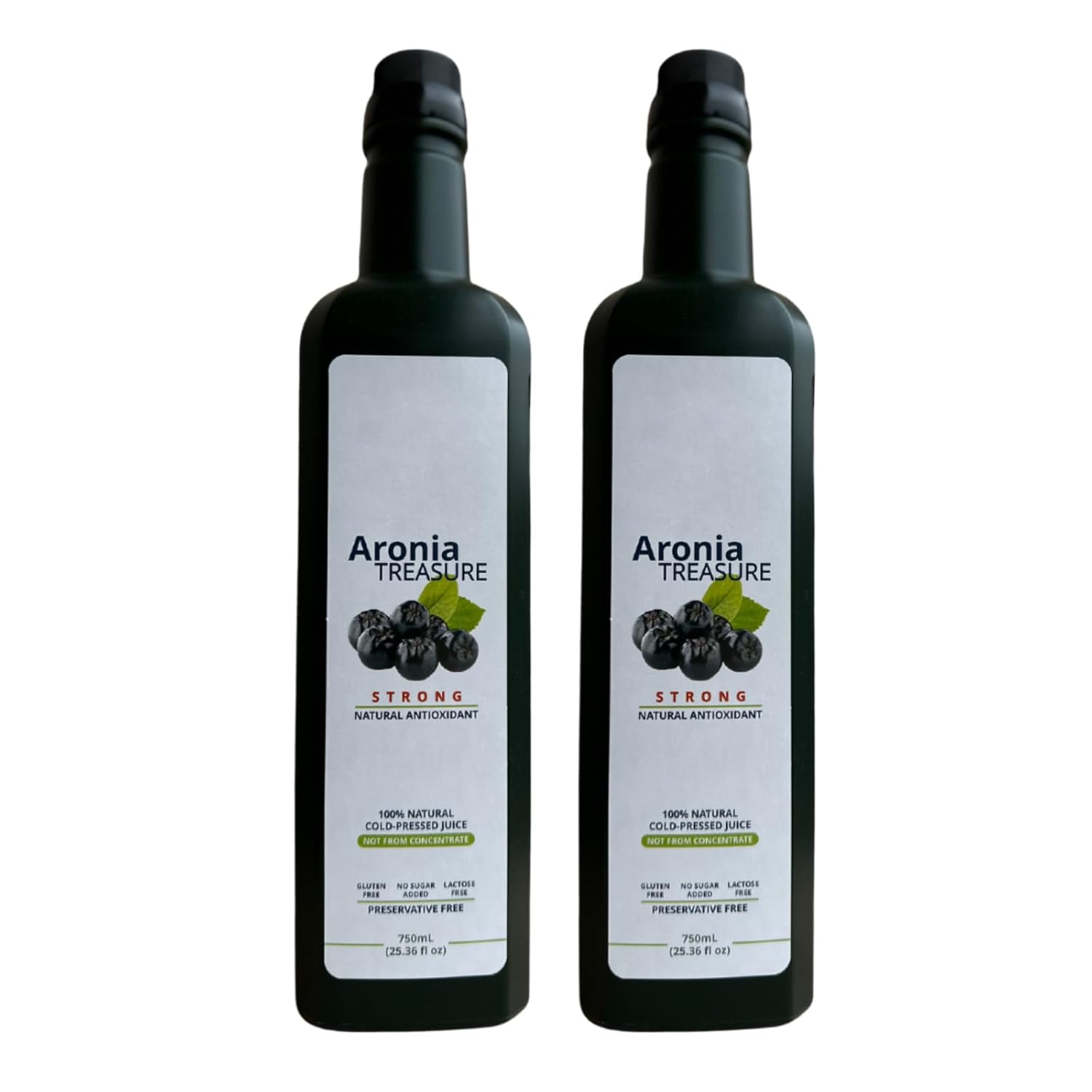 Aronia Berry Juice: 2 Month Supply of 100% Chokeberry Juice Shots for Recovery, Energy, and Protection