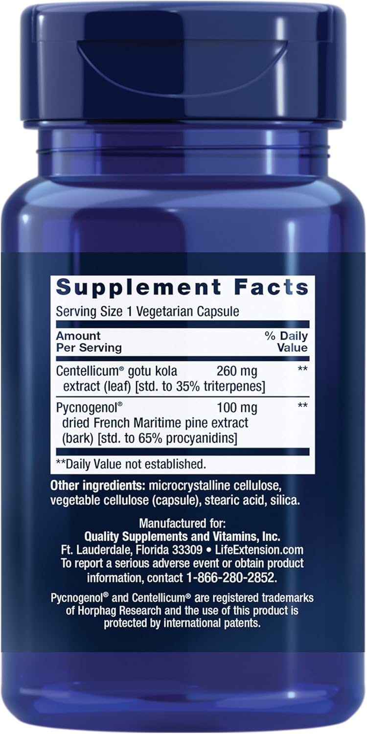 Arterial Protect Supplement - Heart Health with Gotu Kola & Pycnogenol - Gluten-Free, Non-GMO - 30 Capsules