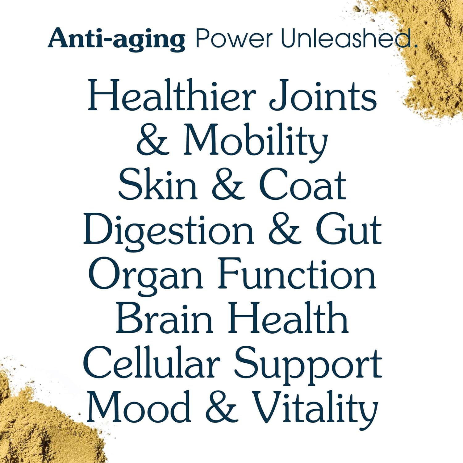 Arterra Pet Science Senior Dog Supplement with 63 Premium Ingredients for Aging Support, Hip & Joint, Cognition & Mood, Gut & Organs - Vet-Formulated All-in-One Senior Formula (8+ Years), 9.7 oz