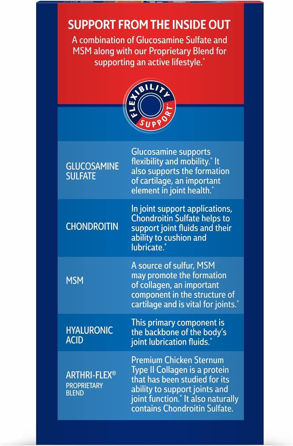 Arthri-Flex Glucosamine Chondroitin MSM Advantage Tablets - 120 Count