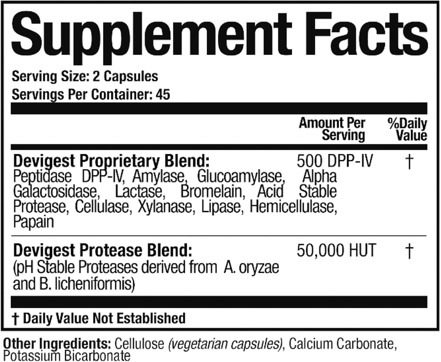 Arthur Andrew Medical Devigest ADS - Vegan Advanced Digestive Support for Lactose Intolerance & Casein Sensitivities - Non-GMO - 90 Capsules