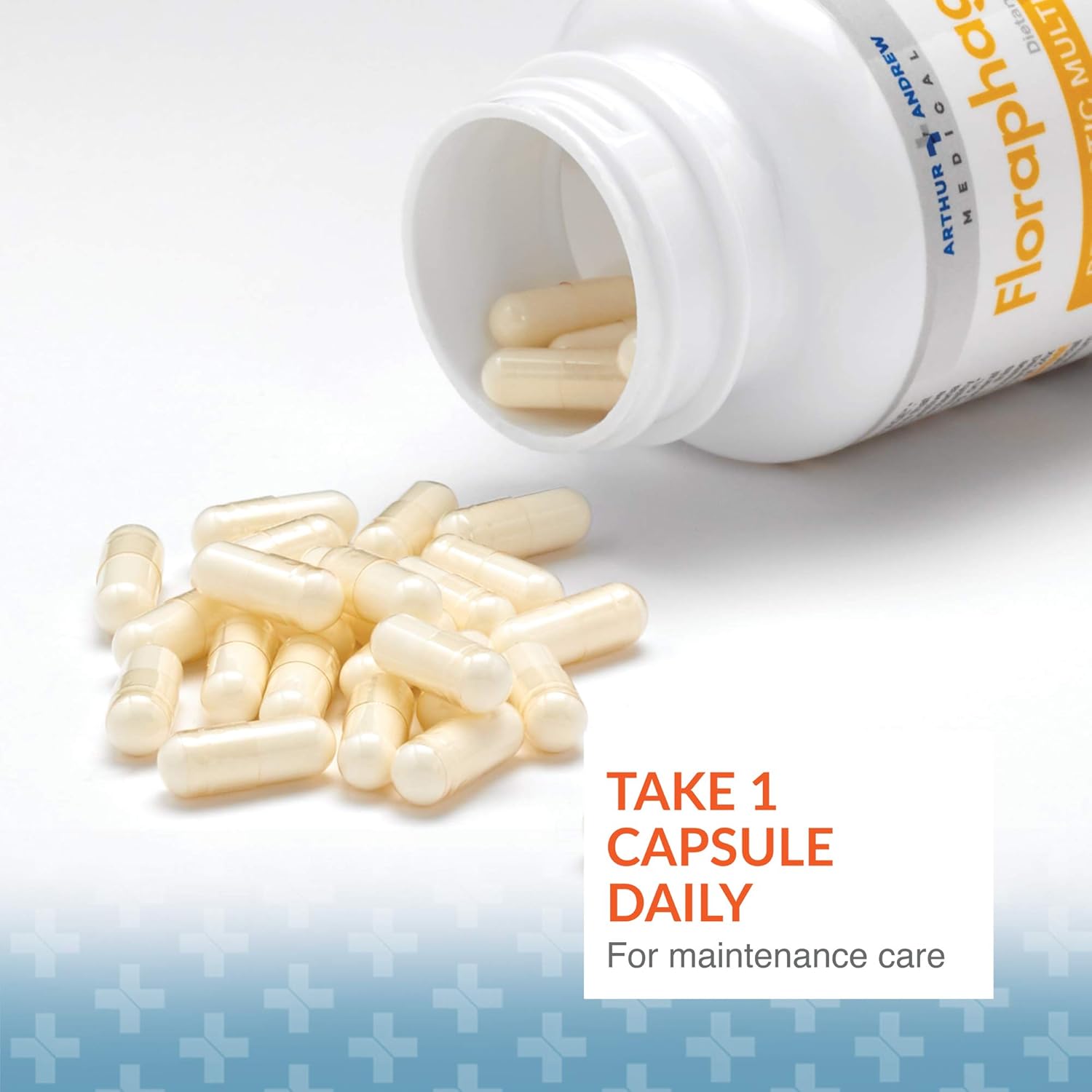 Arthur Andrew Medical Floraphage Prebiotic and Probiotic Multiplier 30 Capsules for Gut Health