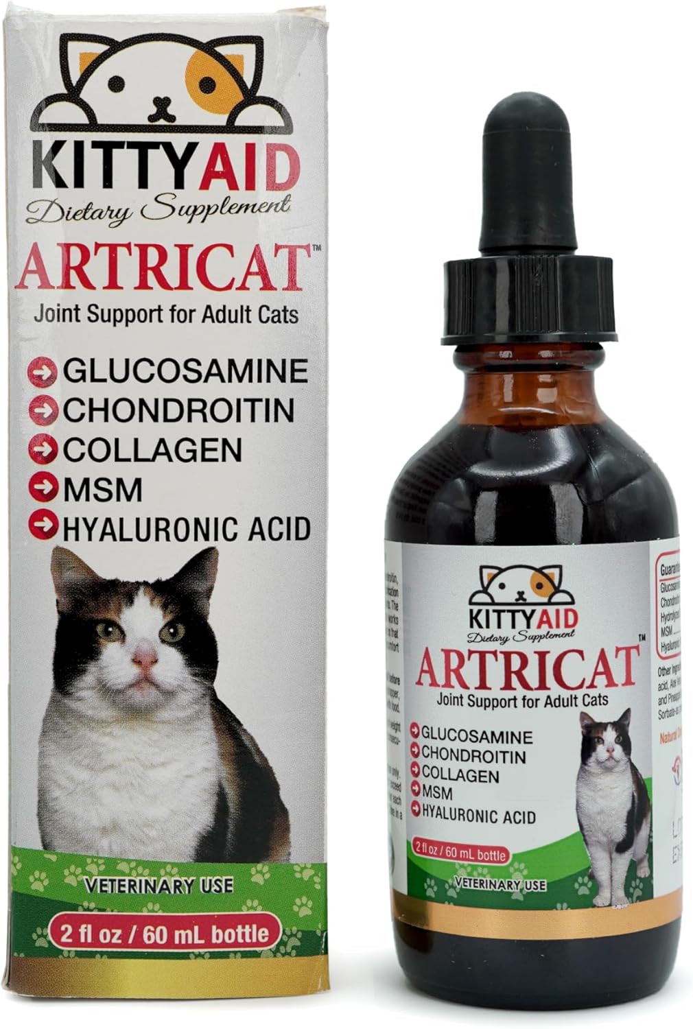 Artricat Dietary Supplement for Cats by Interfarma Corp | Cartilage Protection, Joint Support, & Inflammation Reduction | With Glucosamine, Collagen & Hyaluronic Acid | Pineapple Flavor, Drops